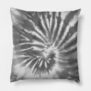 Gray and White Tie Dye Pillow