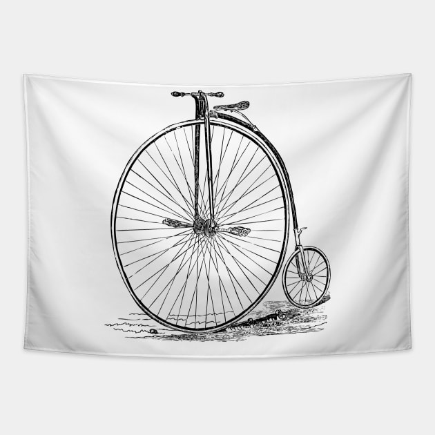 Old Retro Bicycle Tapestry by Urbanic