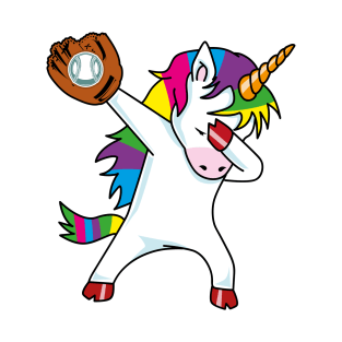 Dabbing Unicorn Baseball Softball T-Shirt