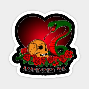 Snake & Skull Tattoo Magnet