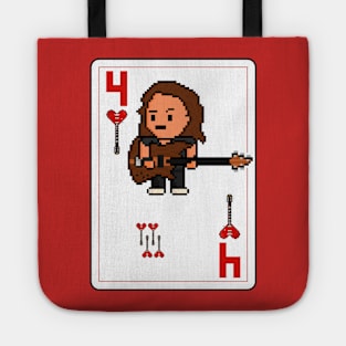 Pixelrockstars Four of Hearts Playing Card Tote