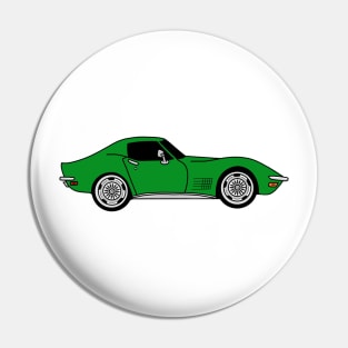 Elkhart Green C3 Corvette Pin