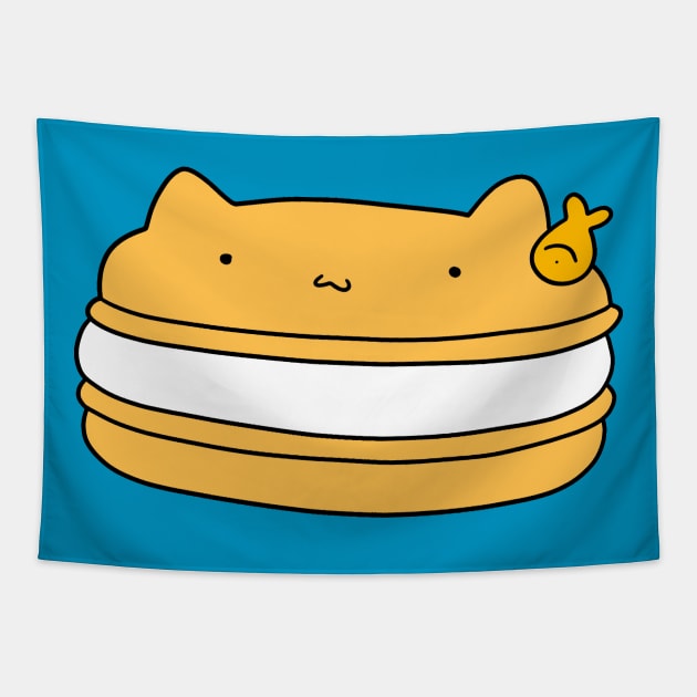 Cat Macaroon Tapestry by saradaboru