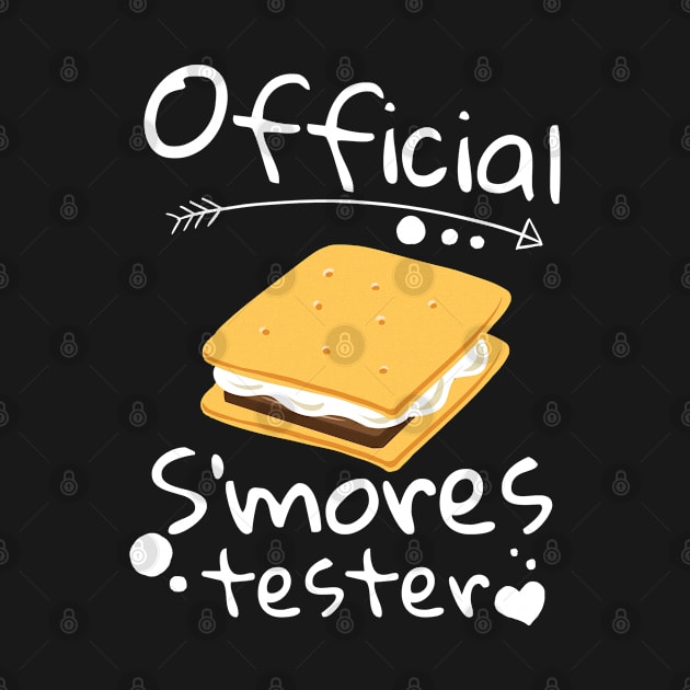 Official Girls S'mores Tester Camping Gift Product Camp Print by Linco