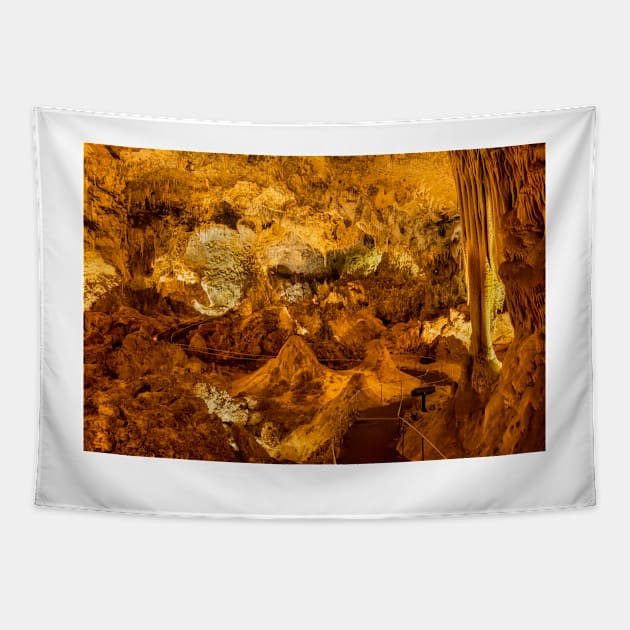 Subterranean Path Carlsbad Caverns Tapestry by jforno