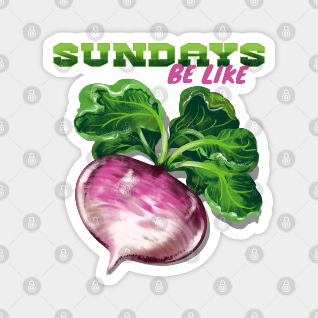 Sunday Turnips Magnet by Tiramel