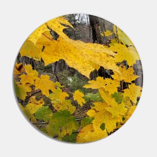 Lispe Yellow Leaves Pin