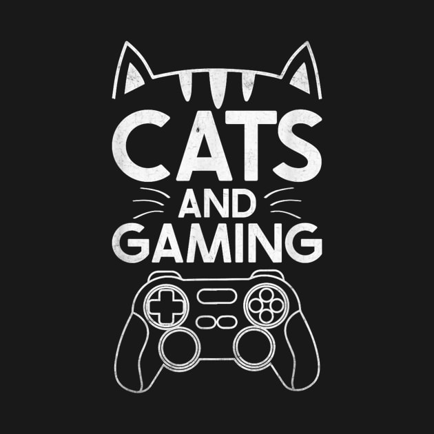 Cats And Gaming Funny Cat Lover Gaming Gift Gamer by zwestshops