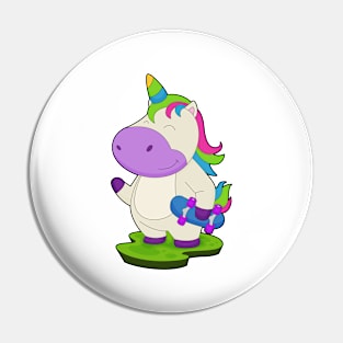 Unicorn Skater Skateboard Sports Pin