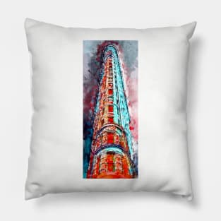 Watercolor Flatiron Pillow