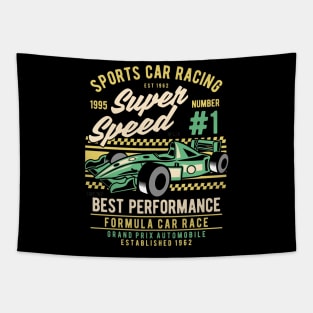 Sports Car Racing, Vintage Retro Classic Tapestry