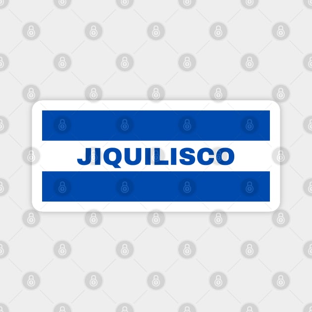 Jiquilisco City in El Salvador Flag Colors Magnet by aybe7elf