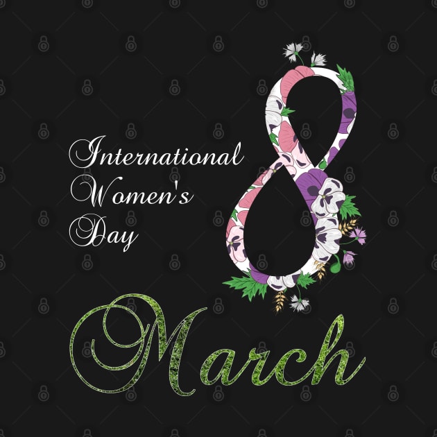 International Women's Day Pansy Flower March 8 2023 by Ai Wanderer