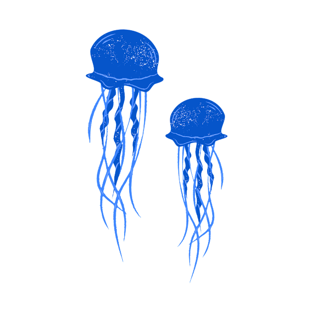 Blue jellyfish by anrockhi