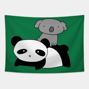 Panda and Little Koala Tapestry