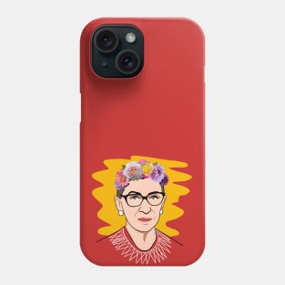 RBG - Ruth Bader Ginsburg Flower Crown Feminism Phone Case