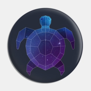 Galaxy Sea Turtle Geometric Animal Pin