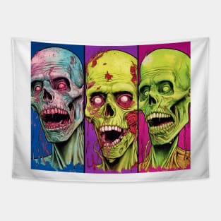 The Vibrant Undead, Pop Art Zombies, Halloween Zombie Tapestry