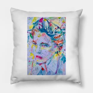 JEAN STAFFORD watercolor portrait Pillow