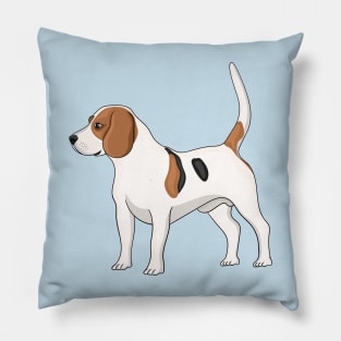 Beagle dog cartoon illustration Pillow