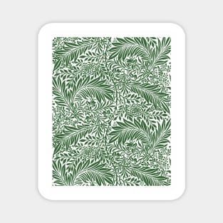 Modern Floral Pattern Green and White Magnet