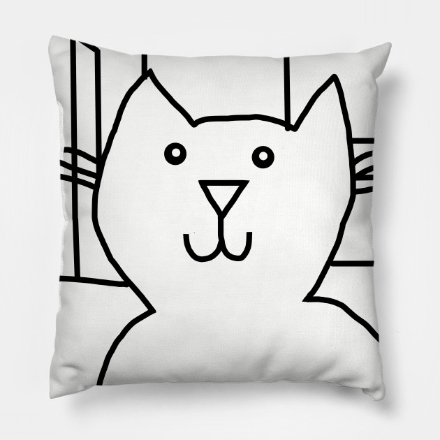 Distracted Boyfriend Meme Cat Detail Outline Face Pillow Teepublic Au