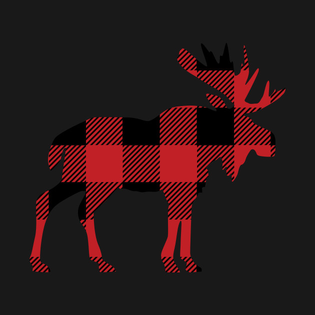 Disover Moose Red Flannel - Moose - T-Shirt