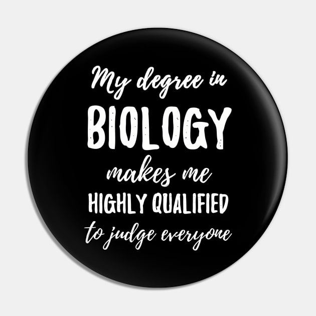 My Degree in Biology Pin by IndigoPine