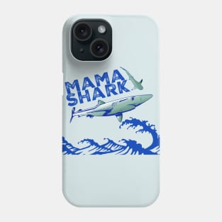 Blue mama shark Phone Case