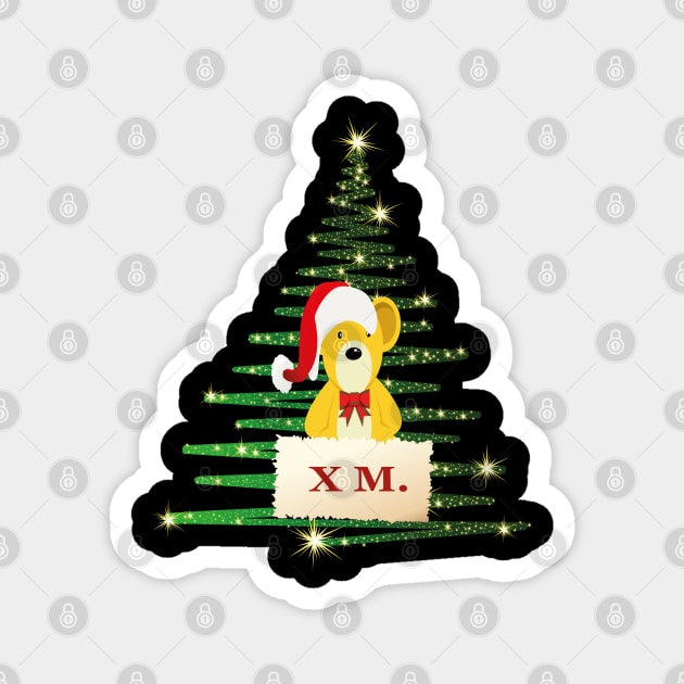 merry christmas tree Magnet by TOPTshirt