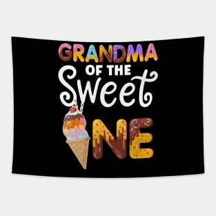 Grandma of the Sweet One Funny 1st birthday Party Tapestry