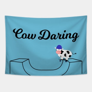 How Daring - Cow on ramp Tapestry