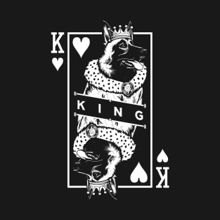 Belgian Malinois King Of Hearts Dog Playing Card Pop Art T-Shirt