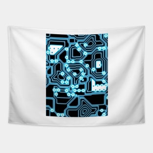 Electron - glowing circuits Tapestry