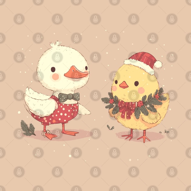 Christmas duck and chick by Elysian wear