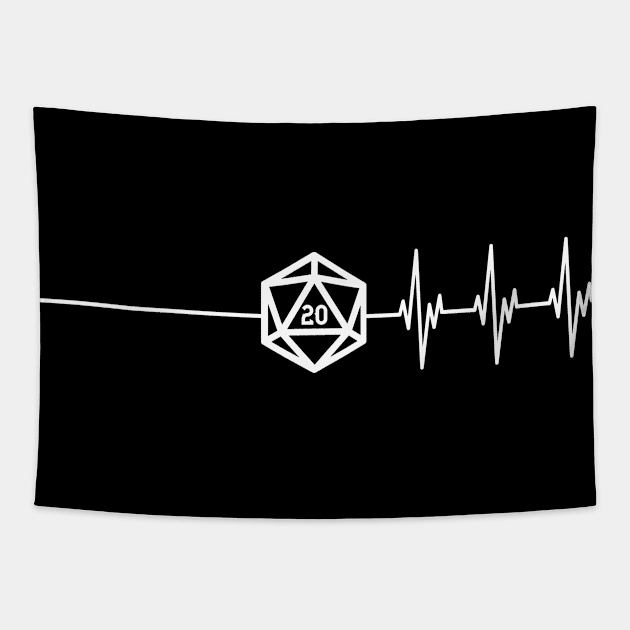 Death Save Critical Success Nat20 D20 Tapestry by OfficialTeeDreams