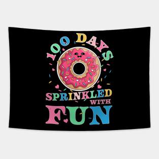 100 Days Sprinkled With Fun Donut Kids 100th Day Of School Tapestry