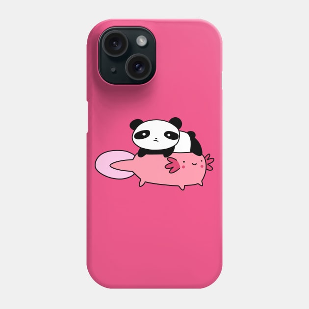 Lil Panda and Axolotl Phone Case by saradaboru