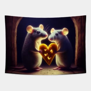 A Couple of Love Mices 0 Tapestry