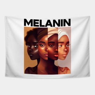 Melanin Shades Women Afrocentric Black Pride Tapestry