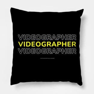 Modern Typography for Videographer Pillow