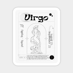 Virgo Zodiac Sign Personality Card Magnet