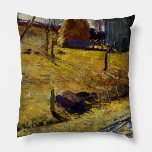 Haystacks and Barn by George Bellows Pillow