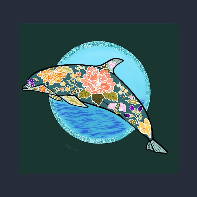 Floral Embellished Dolphin by CarrieBrose