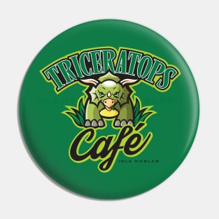 Triceratops Vegetarian Cafe Pin