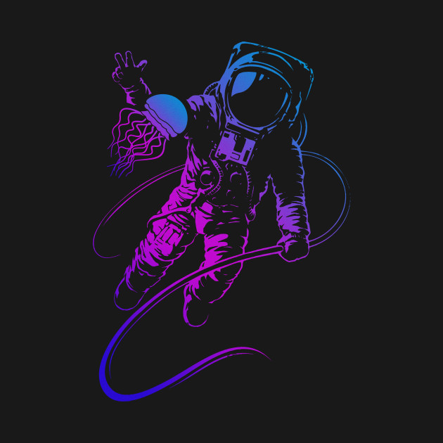 'Astronaut Jelly Fish Rainbow' Radiant Space Galaxy Gift ...
