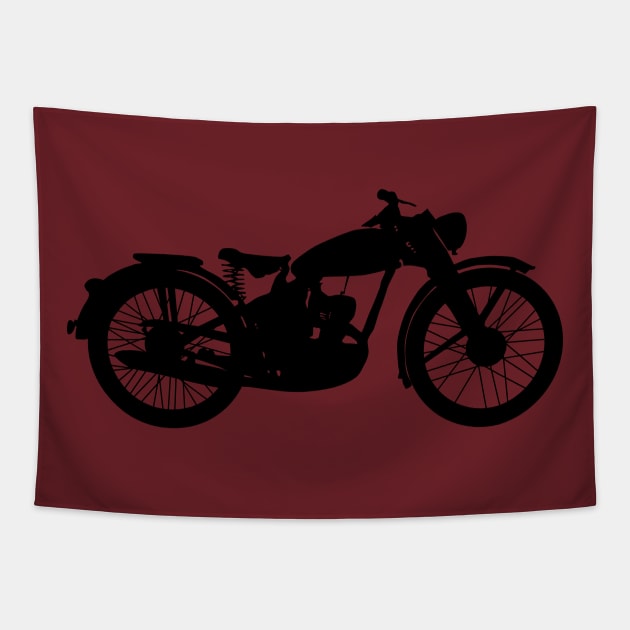 Old School Motorcycle Tapestry by ilrokery