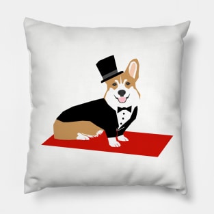 Red Carpet Corgi Pillow