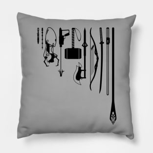 iconic weapons Pillow