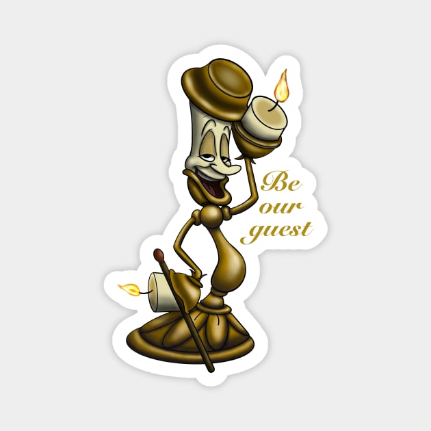 Lumiere- Be Our Guest Magnet by Art-by-Sanna